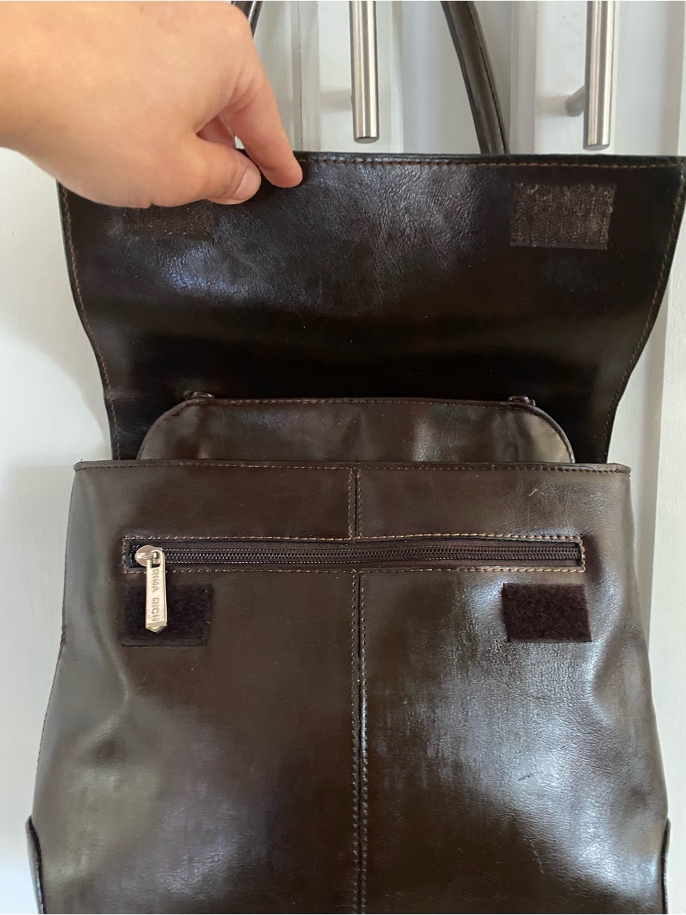Vintage Rina Richi x Prada collab Brown Leather bag - Picture 7 of 11